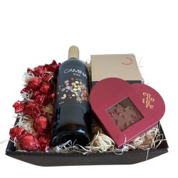 Gavekurv med Camina R�dvin, Cocoture Chokoladekugler &amp; Lakrids