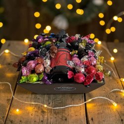  Gavekurv: Luksuskurv med Spansk rodador vin og 1 kg. Cocoture