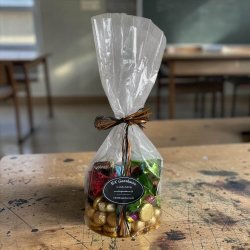 Gavepakke: Luksus slikpakke med Cocoture og chokolade i guldpapir