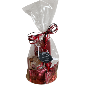  Gavepakke: Guldbund med Amatller og Noble chokoladehjerter