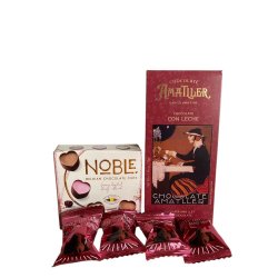  Gavepakke: Guldbund med Amatller og Noble chokoladehjerter