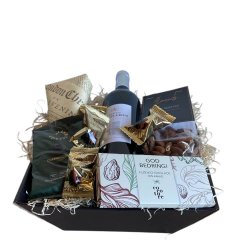 God bedring gavekurv med Fransk vin og chokolade