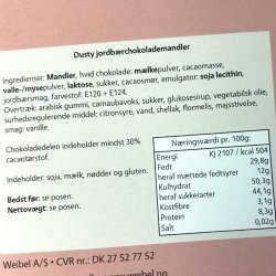 Jordb�r mandler med chokolade