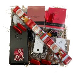 Gavekurv til jul med julemand chokolade