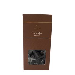 Karameller med lakrids: Stilren og brun Weibel luksus�ske p� 90g med bl�de og cremede lakridskarameller til gavekurven.