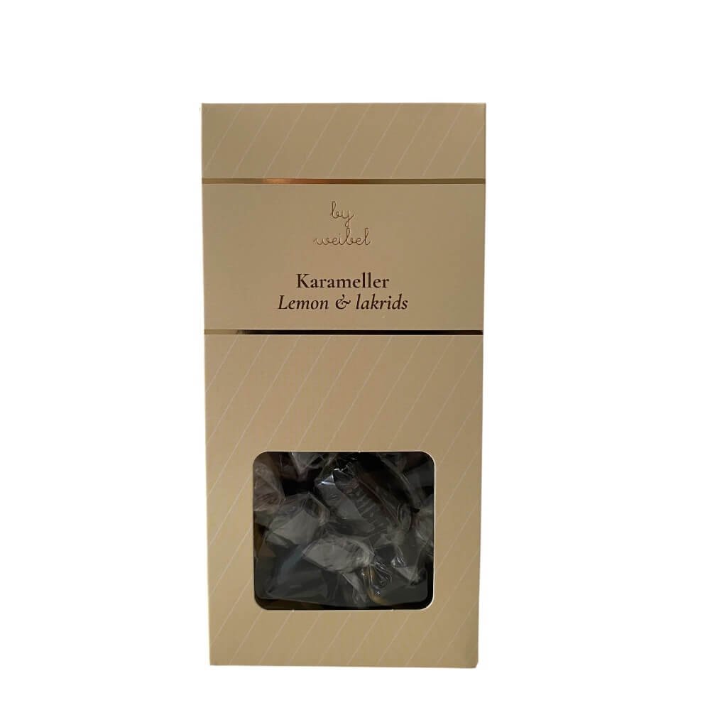 Karameller: Weibel lemon og lakridskarameller i �ske 90g