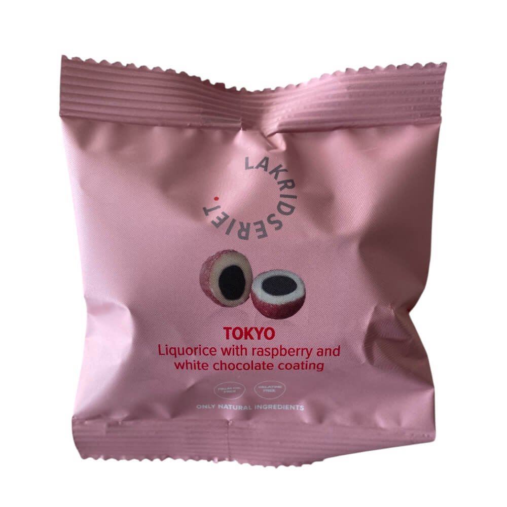  Lakridseriet Tokyo � Lakrids med hvid chokolade &amp; hindb�r