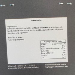  Lakrids: Weibel bl�de lakridsruller stor pose 130g