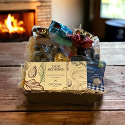 Lille god bedring gavekurv med chokolade og slik