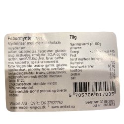 Pebermynte chokoladelinser