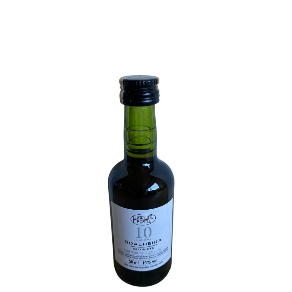 Portvin: Borges Soalheira 10 anos white port miniflaske 19% 5cl