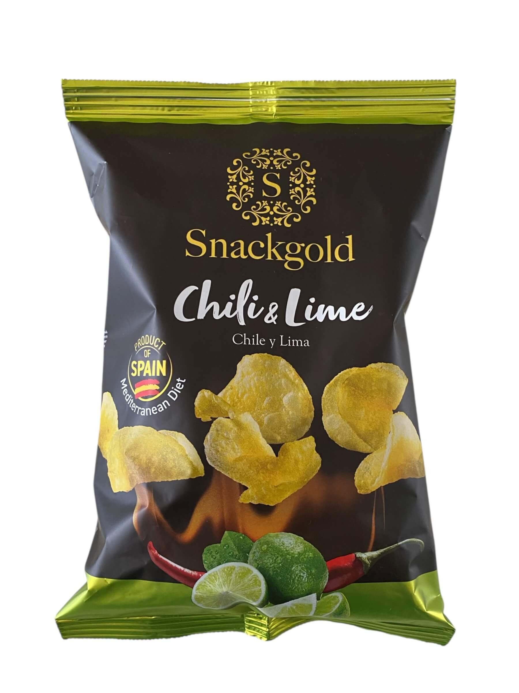 Snackgold Gourmet Chips Chili &amp; Lime -125g.