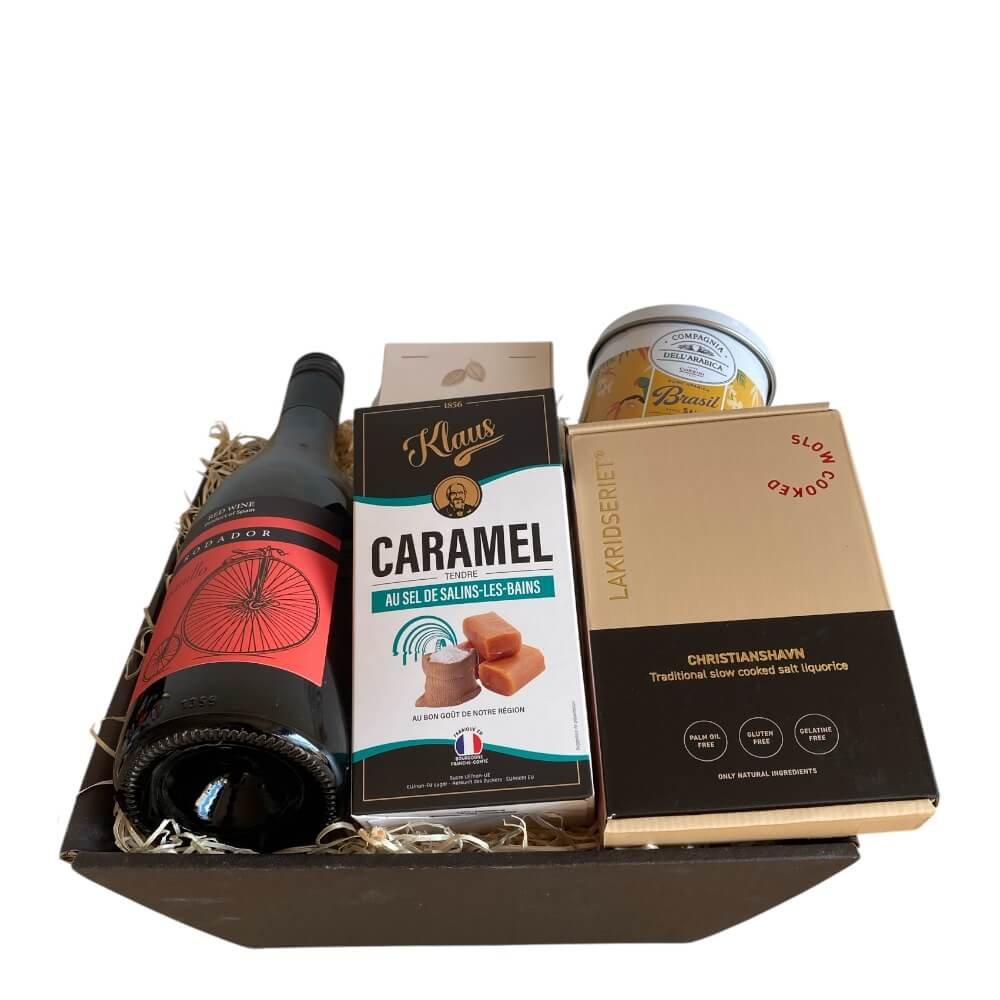 Luksus Gourmetkurv � Spansk Rodador R�dvin, Columbia Kaffe &amp; L�kkerier