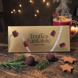  Chokolade � Weibel kakaotr�fler i guld�ske 55g