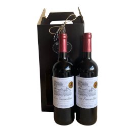  Vingave: Elegant sort vin�ske med 2 flasker Les Sonnailles