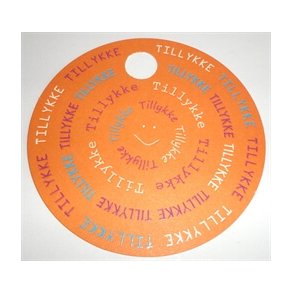 Kort tillykke orange