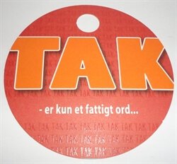 Kort farvet - Tak er kun et fattig ord