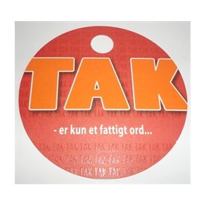 Kort farvet - Tak er kun et fattig ord