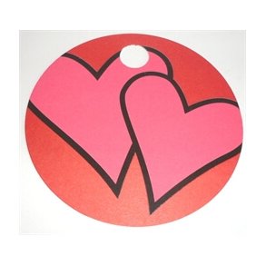 Kort farvet med hjerter