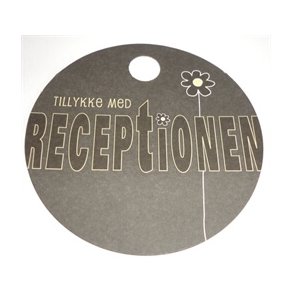 Kort - tillykke med receptionen