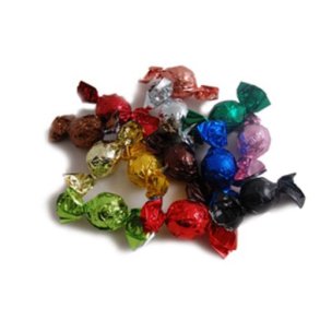 Fyldte indpakkede chokoladekugler by PR Chokolade 1 kg.