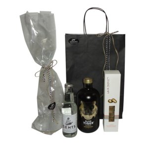 Gavepakke med Blind Tiger gin og Lakridsmandler